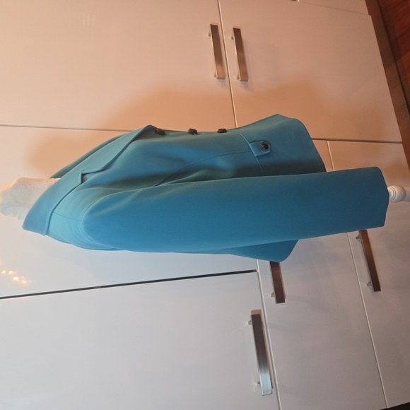 Tahari Womens Green Blue Peplum Blazer Jacket Size 14 - Picture 3 of 8